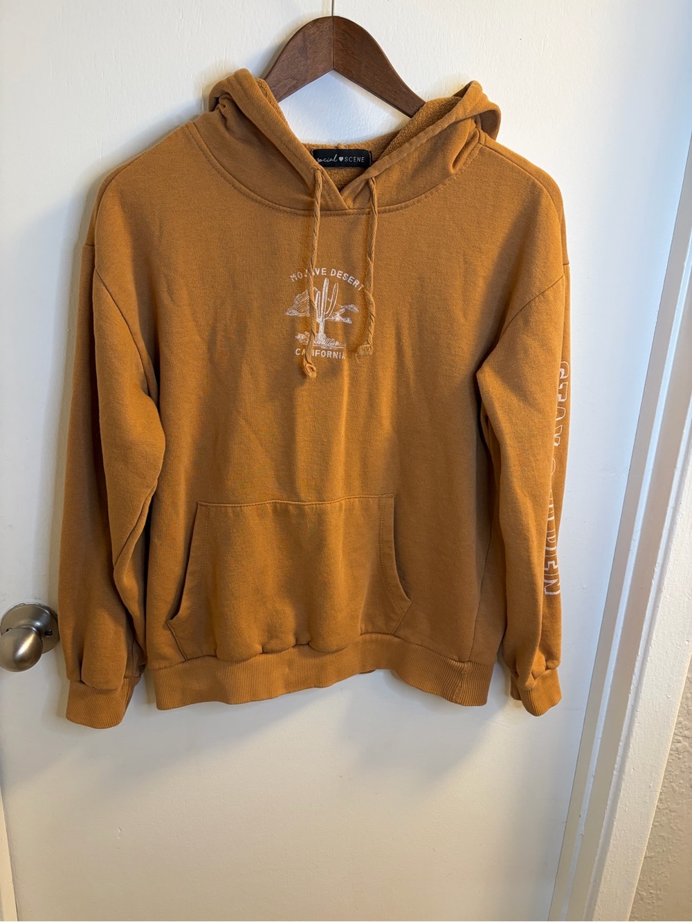 Social Scene Mojave Desert California Hoodie Women’s S Brown Western Graphic